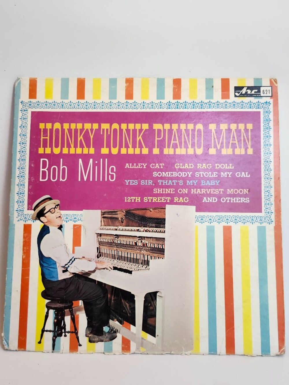 Vintage Honky Tonk Piano Man Bob Mills 1959 Vinyl Record